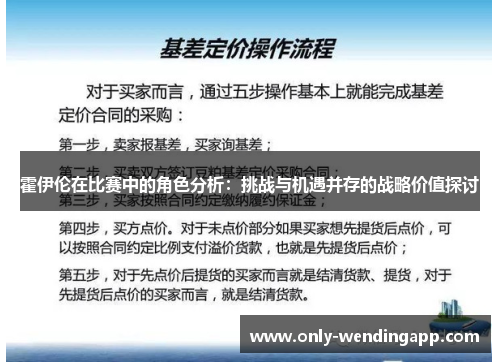 霍伊伦在比赛中的角色分析：挑战与机遇并存的战略价值探讨