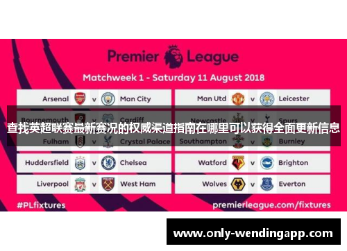 查找英超联赛最新赛况的权威渠道指南在哪里可以获得全面更新信息
