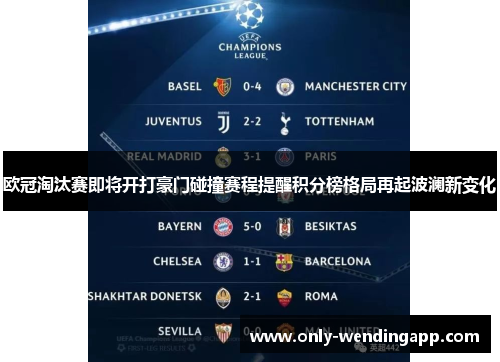 欧冠淘汰赛即将开打豪门碰撞赛程提醒积分榜格局再起波澜新变化